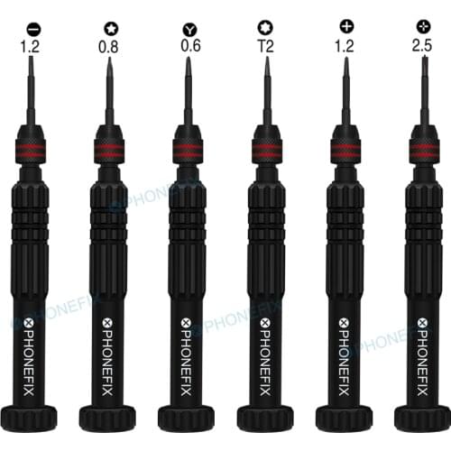 6PCS Precision Disassemble Screwdriver Set for iPhone Android Phones Open Tool Magnetic Phillips Torx Screwdriver Bit Repair Kit