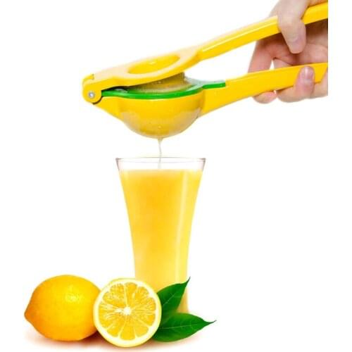 New Lemon Juicer 2 in 1 Hand Held Aluminum Alloy Lemon Orange Citrus Squeezer Press FBE2