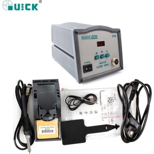 Quick 203H Soldering Station Auto rework station replace handle iron tips soldering station Digital display Phone Repair BGA
