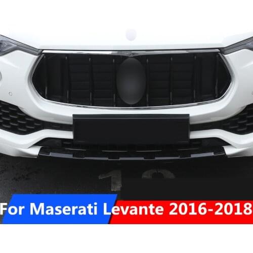 Front engine bumper grille upper central decorative bright frame Exterior decoration Accessories For Maserati Levante 2016-2018