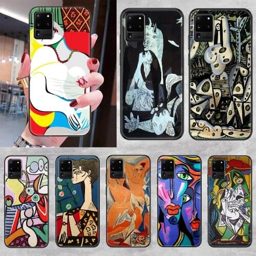 Picasso painting Art Phone case For Samsung Galaxy Note 4 8 9 10 20 S8 S9 S10 S10E S20 Plus UITRA Ultra black luxury cell cover