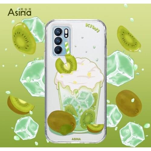 ASINA Transparent TPU Case For OPPO Reno 6 5 4 3 2 Pro Cartoon Fruit Summer Cover Bumper For Find X3 X2 Lite Neo Capa Strawberry