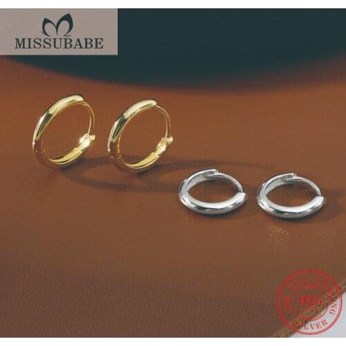 Real 100% 925 Sterling Silver Fine Hoop Earrings Minimalist Brief Simple High Quality Delicate Jewelry For Women Girls Female