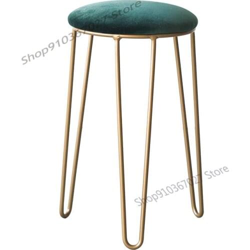 Nordic Light Luxury Makeup Stool Ins Net Red Lazy Stool Modern Minimalist Girl Dressing Stool Bedroom Round Stool