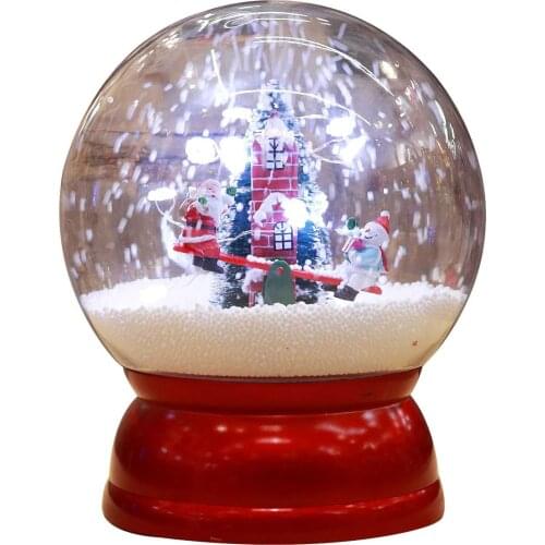 Christmas Musical Snow Globe Night Light Music Box Christmas Gift Decoration USB Battery Snowmen LEDs Fairy Lights