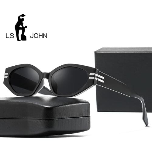 LS JOHN Rectangle Sunglasses Men Women Fashion Design Square Driving Sun Glasses Mirror Shades Eyewear Oculos De Sol UV400 Gafas