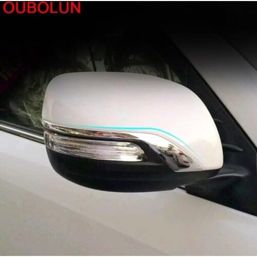 Car Styling For Toyota Land Cruiser LC200 2012 - 2016 2017 Glossy ABS Chrome Rearview Mirror Rubbing Strip Trims 2pcs
