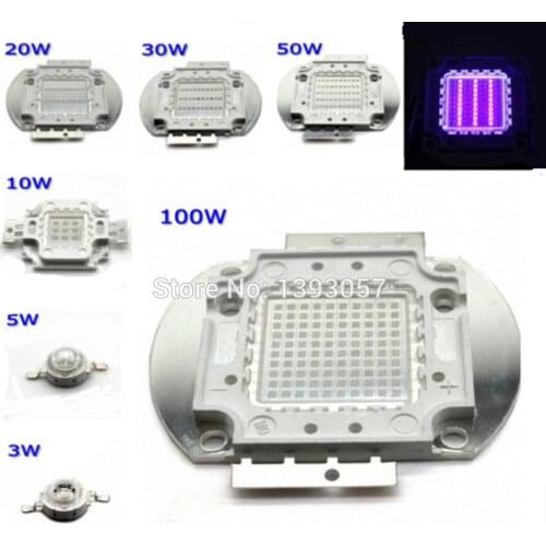 3W 5W 10W 20W 30W 50W 100W High Power LED UV Purple Light COB 365nm 375nm 380nm 385nm 395nm 400nm 405nm 415nm Ultraviolet