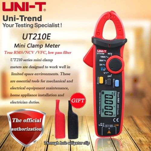 UNI-T UT210E AC/DC 100A True RMS High Precision Mini Digital Clamp Multimeter / NCV / VFC Function / Zero Measurement