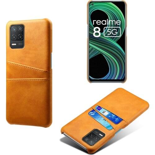 For OPPO Realme 8 8 Pro 4G 5G Case Credit Card Retro PU Leather Case with Card Slots Cover for Realme V13 5G Case