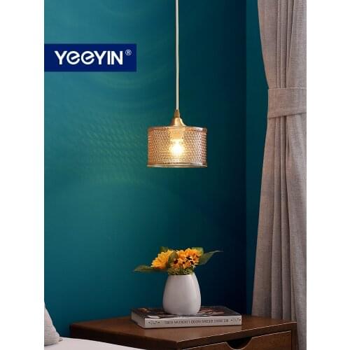 YEEYIN Pendant Light Nordic Single Head Dining Room Modern Simple Living Room Bar Pendant Light Luxury Bedroom Bedside Lamp 220V