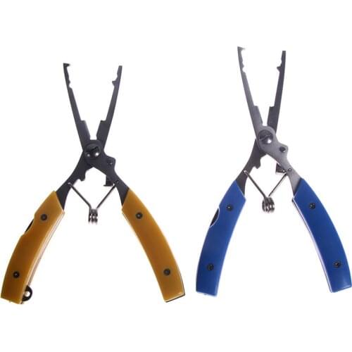 1pc Stainless Steel Curved Nose Fishing Pliers Fishing Braid Cutters Scissors Small Fish Hook Remover Multifunction Fishing Tool