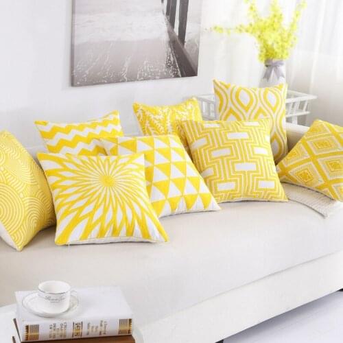 2pc Geometric small fresh Cushion Cover decorative cushion Throw Pillow Cover Cotton Cushion Case Sofa Bed Decorative Pillowcase