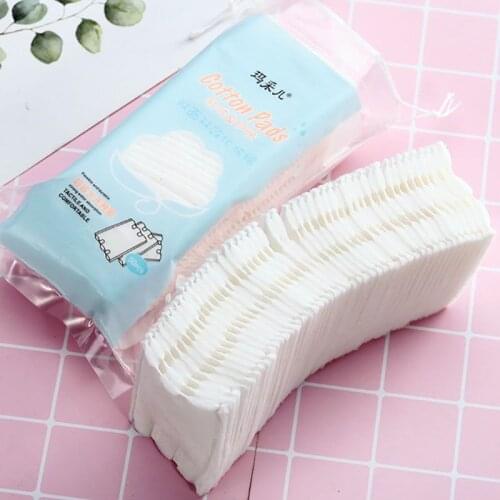 50pcs Cotton Pads Wet And Dry Dual-Use Clean Cosmetic Tissue Makeup Remover Pad Easy to Use NEW