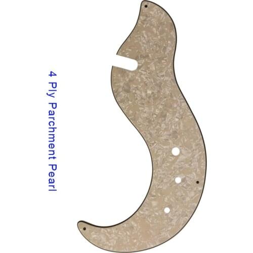 Pleroo Guitar parts For DANELECTRO DC59 Guitar pickguard, 4Ply Parchment Pearl