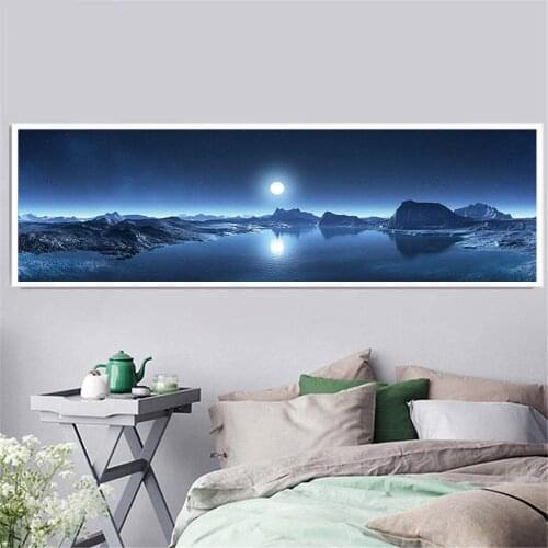 Diamond Painting Full Square/round Diamond moon landscape 3D Embroidery Cross Stitch Rhinestone 5D DIY Mosaic Decor art