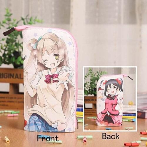Anime Lovelive Kotori&Nico Waterproof PU Stationery Pouch/Brush Pot/Pen Holder/Pencil Case Bag Office School Supplies