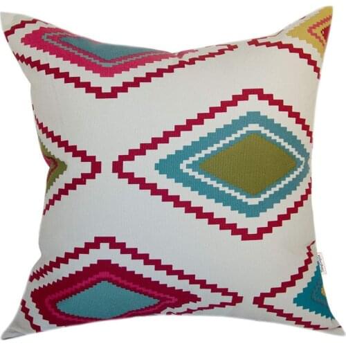 Decorative Handmade Stripe Cotton Throw Pillow Cover, Pillow Sham, Euro sham, Indoor/Outdoor Square Cushion Cover