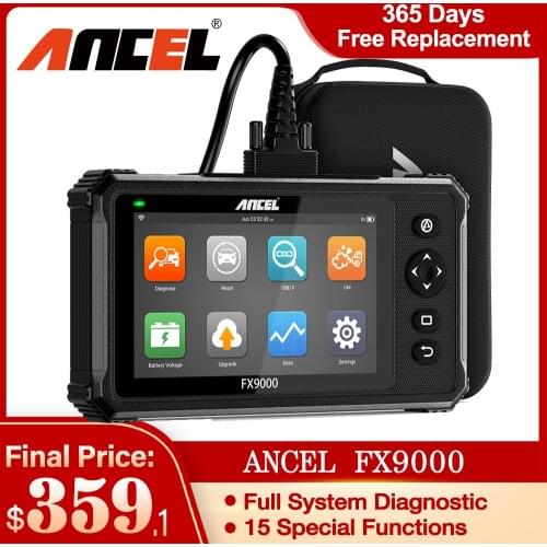 Ancel FX9000 OBD2 Automotive Scanner Professional OBD 2 Car Tools All System SRS TPMS TPS DPF IMMO Reset ODB2 Diagnostic Tool