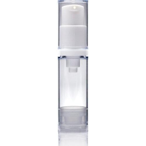 Hot sale 500pcs/lot 5ml Empty Small Airless Pump Lotion bottles with White Pump Clear Cap, Emulsion Refillable bottle