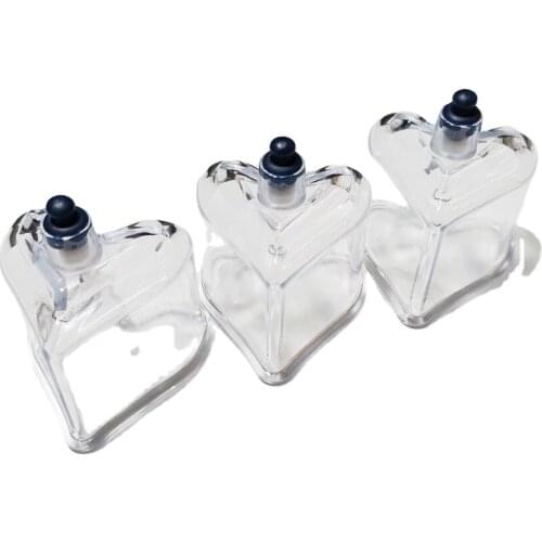 3 Pcs Love Shape Cupping Cups for Massage Face Massage Cups Anti Cellulite for Body 3 Pieces Relieve Pain and Beauty
