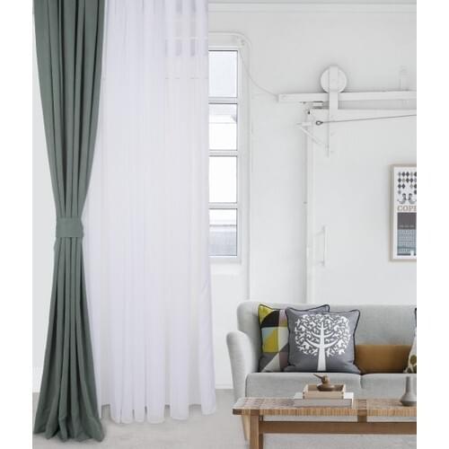 Massarelli Backdrop Curtain Green 1-2 Seyrek Pleat 90x260 cm