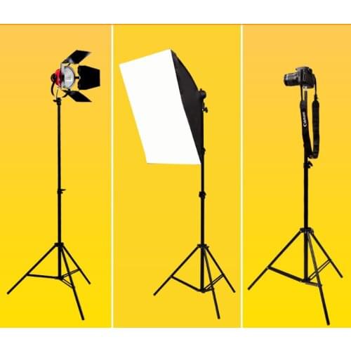 Aluminum alloy multifunctional three tripod flash lamp photography lamp shelf 2 meters telescopic bracket photo studio CD50