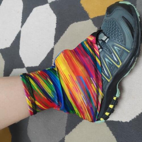 Customise logo printed Trail boot Gaiter for you outdoor hiking, Custom Running Trail Gaiter for you club