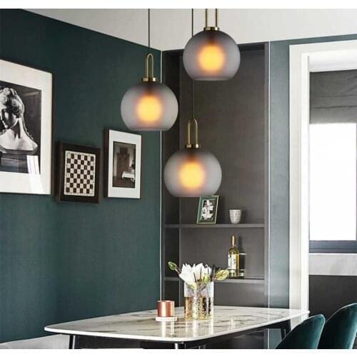 New Restaurant Pendant lights Nordic minimalist Glass Ball lighting Lamp For Bedroom Bedside indoor Lighting Lamp Fixtures