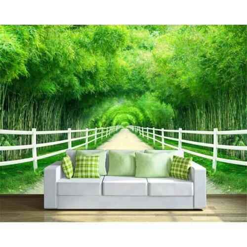Beibehang wallpapers for living room Customized high-end atmosphere fresh bamboo forest 3D TV bedroom background vinyl wall