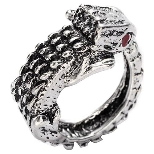 Punk Retro Pangolin Animal Ring Metal Fashion Mens Personality Jewelry Accessories Gift 2021 New Vintage Rings for Men