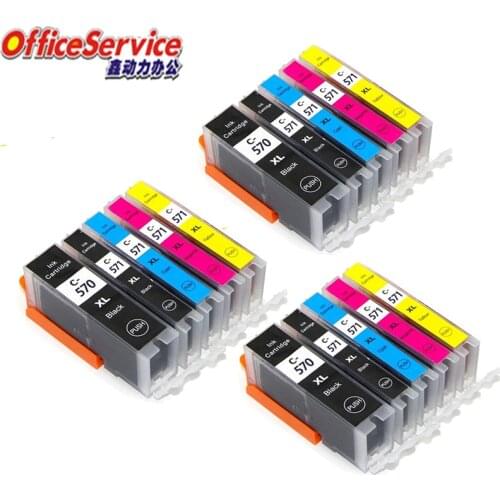 PGI-570 CLI571 Compatible Ink Cartridge For Canon TS5050 TS5051 TS5053 TS5055 TS6050 TS6051 TS6052 MG5750 MG5751 MG5752 Printer