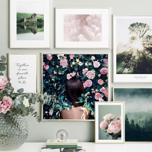 Nordic Poster Photography Flowers Landscape Figure Canvas Painting Wall Art Pictures For Living Room Modern Decorative Prints