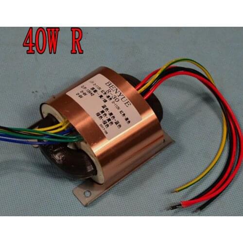 R30 R type transformer 40W double 15 three wire + Double 9V four lines (DAC decoder preamp power transformer)