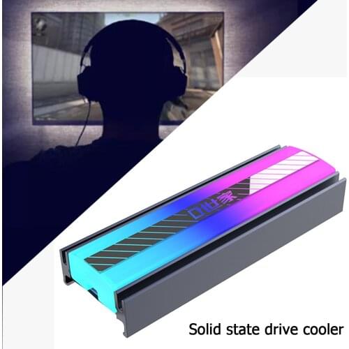 M.2 SSD Heatsink Passive Heat 5V 3Pin ARGB 2280 Solid State Hard Disk Radiator Computer Water Cooling System Waterblock