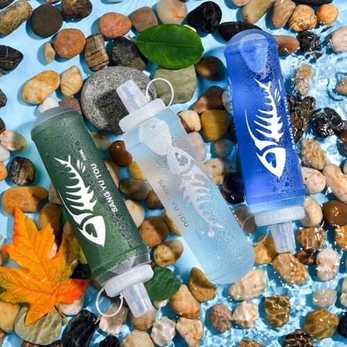 Foldable TPU Soft Flask Water Bottles Outdoors Sport Traveling Running Kettle Hydration Pack Bag Water Bottle Bags For Outdoor