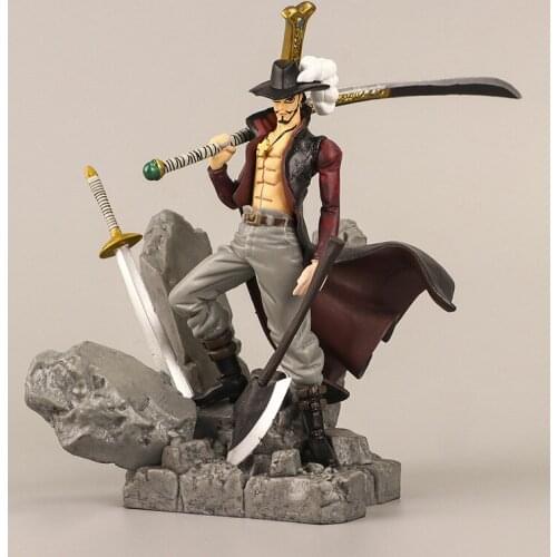 Scultures One Piece Figure Dracule Mihawk PVC Action Figure With Sword Anime Collectible Model Kids Toys Doll