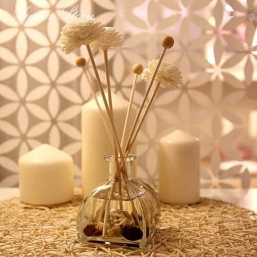 80ml Tent Glass Diffuser with Rattan Sticks and Sola Flower Aroma Reed Diffuser with Stone and Sea Shell inside Free Shipping