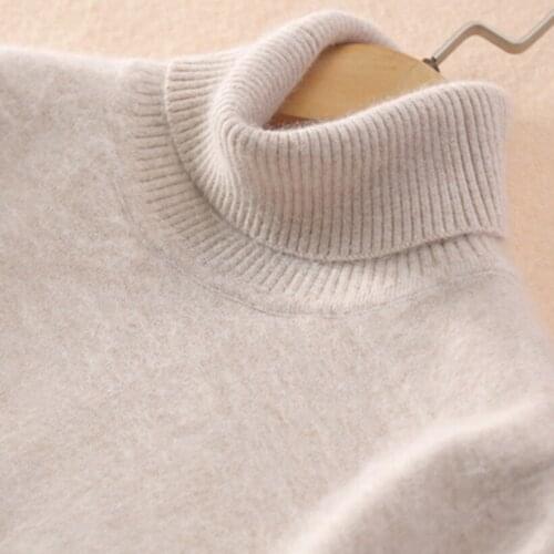 Super Warm Mink Cashmere Soft Fleece Fur Turtleneck Sweaters and Pullovers for Women Autumn Winter Jumper Female Brand Jumper