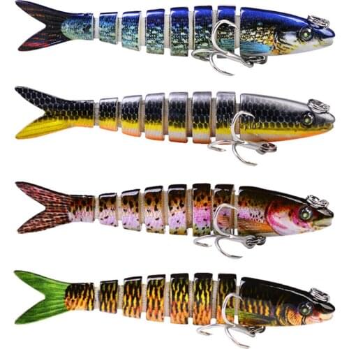 9cm 7g Sinking Wobbler 8 Segment Fishing Lure Multi Jointed Artificial Swimbait Outdoor Portable Easy Fishing Carrying