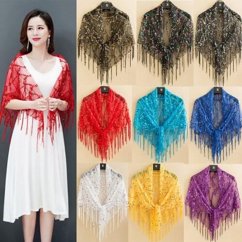 Short Sequins Bolero Women Stole Tulle Beaded Evening Dresses Shrug Wedding Shawls Wraps With Tassel Wedding Cape Bridal Bolero