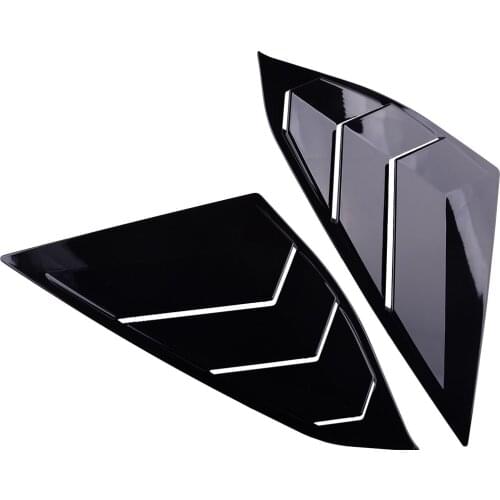 1 Pair Gloss Black Car Rear Left Right Side Air Vent Window Quarter Louver Cover Fit for Honda Accord 2018 2019 2020