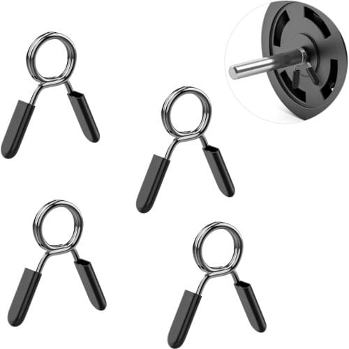 4 Pcs 25mm Barbell Clamp Spring Collar Clips Gym Weight Lifting Dumbbell Lock Standard Lifting Kit
