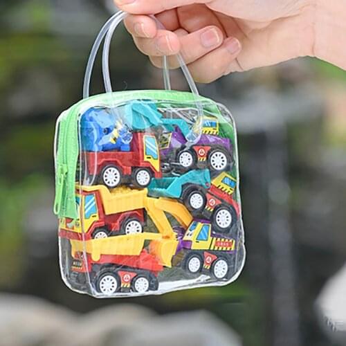 6pcs Children Toy Car Set Simulate Trailer Toy Inertia Truck Toy Kids Race Car Plaything Pull Back Cars For Kids Boys Gift