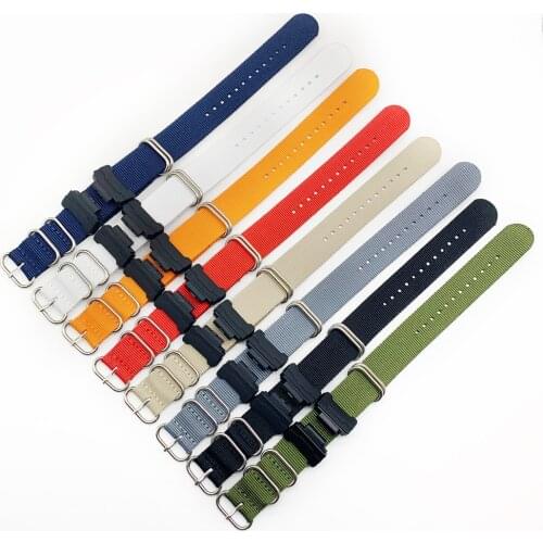 16mm Adapters+ HD Conversion RAF NATO Nylon Watch Band Strap Kit for GShock MIL-Shock 5600 GWM5610 DW6600 GW6900 2310 G100