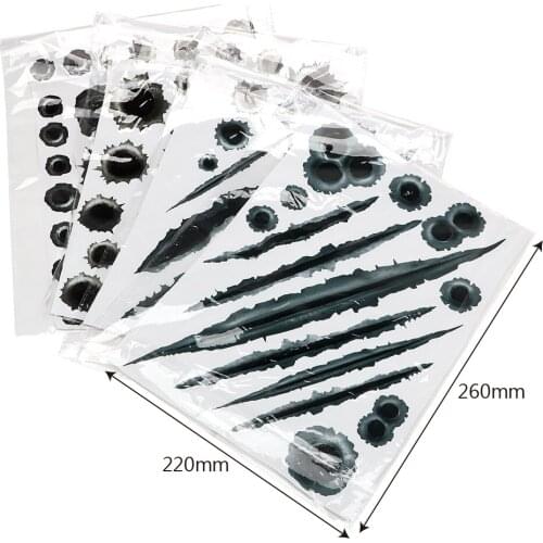 Car Stickers 3D Decal Car-covers Motorcycle Bullet Hole for Mercedes Benz ML500 ML350 GL450 B200 B150 CLK63 R F700