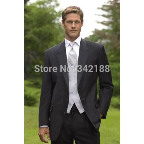 FREE shipping/Very popular style Black Groom Tuxedos Groomsmen Mens Wedding Suits Best man Suits/wedding dress Suitswedding men