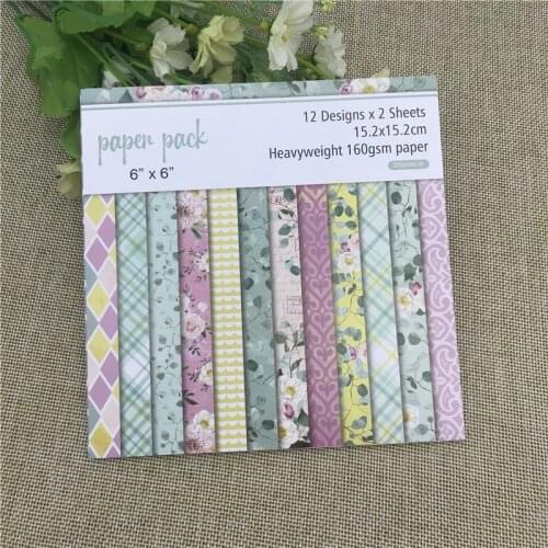 24 sheet 6"X6"the flower patterned paper Scrapbooking paper pack handmade craft paper craft Background pad