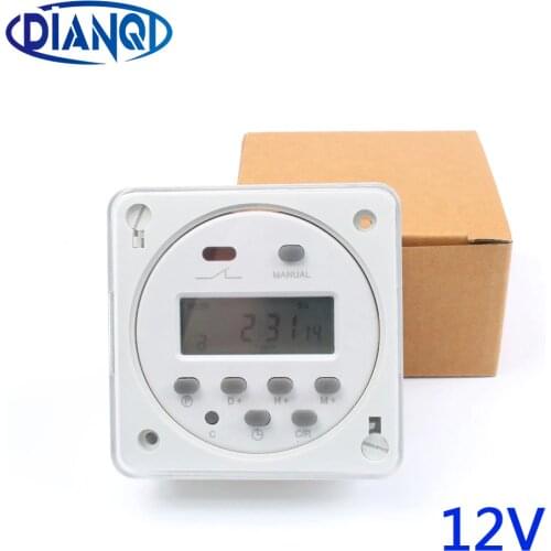 Stable CN101A 12V Digital LCD Power Timer weekly Programmable Time Switch Relay 8A TO 16A CN101 with protective cover weekly