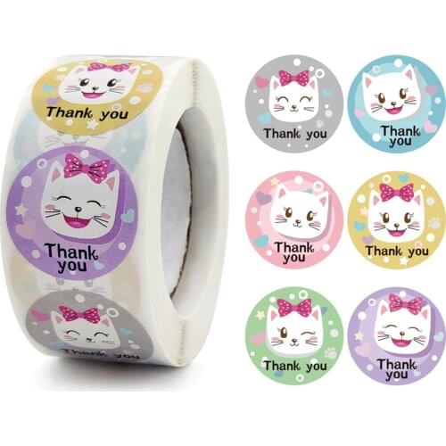Kids Cartoon Animal Sticker Roll 500-Count Stickers Round Teacher Encouragement Motivational Lable Sticker for Teacher JS22